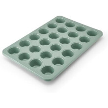 Forma de muffin antiaderente de aço aluminizado com 24 cavidades
