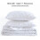 Twin Quilt Set White Geometric Diamond Stitched Microfiber 6
