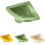 Cesta coladora triangular magnética para fregadero, color verde. 1