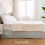Bedrok met wafelstructuur, lichtgrijs, eenpersoons, 30 cm hoog. 3