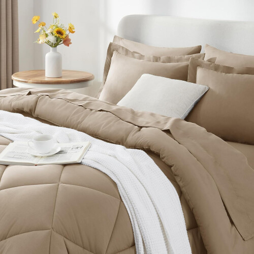 Full Size Comforter Set Burnt Orange 7-Piece 2