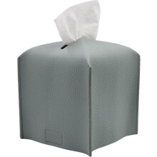Moderne tissueboxhoes van PU-leer (5x5x5 inch) – decoratieve dispenser voor badkamer, kaptafel, bureau, nachtkastje en auto; compatibel met