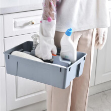2-Compartment Plastic Cleaning Caddy – Commercial Quality Plastic Tool Organizer W/Handle For Cleaning Bathroom Floors & Windows