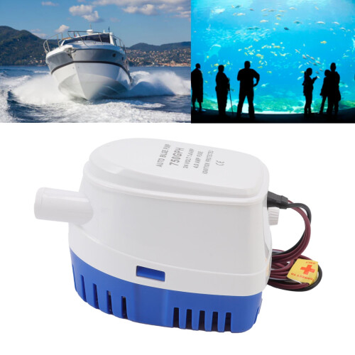 Compact DC Submersible Pump With Float Switch, Ideal For Boats, Aquariums Pools, 5.6m³/h Flow 2