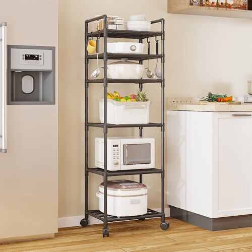 Plastic Storage Shelving Unit 6-Tier Compact 2