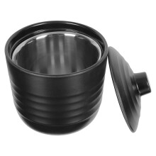 Tigela para sopa de missô, 1 unidade, prática, para macarrão, utensílio de mesa útil (preta)