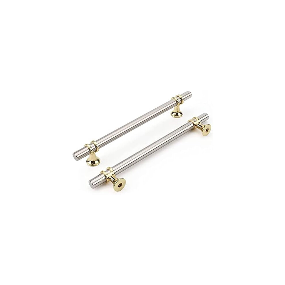 10-Pack Brushed Nickel Cabinet Pulls, 6.25" Center-To-Center, Compatible With Kitchen & Bathroom Cabinets 9402001899569