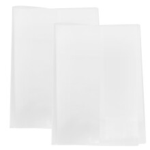 OUNONA Paquete de 2 fundas protectoras transparentes de PVC para libros, álbumes de recortes, cuadernos y diarios - Película