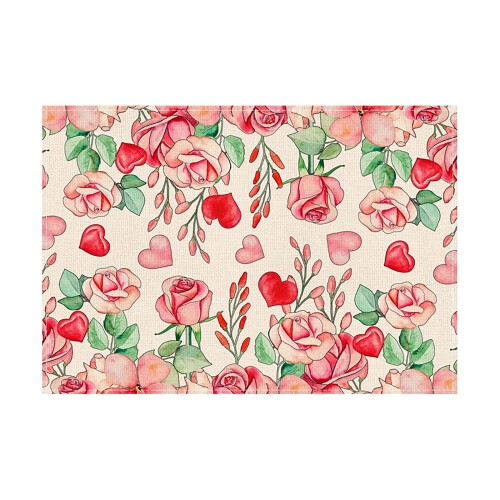 Ensemble de sets de table pour la Saint-Valentin, décoration de table de cuisine