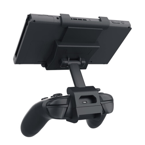 Supporto a clip per controller Nintendo Switch Pro – Supporto 2 in 1 per console e controller Switch/OLED, regolabile e antiscivolo 1