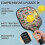 Σετ κουπιών Pickleball με επιφάνεια από υαλοβάμβακα σε λουλουδάτο μοτίβο, 2 μπάλες και 4
