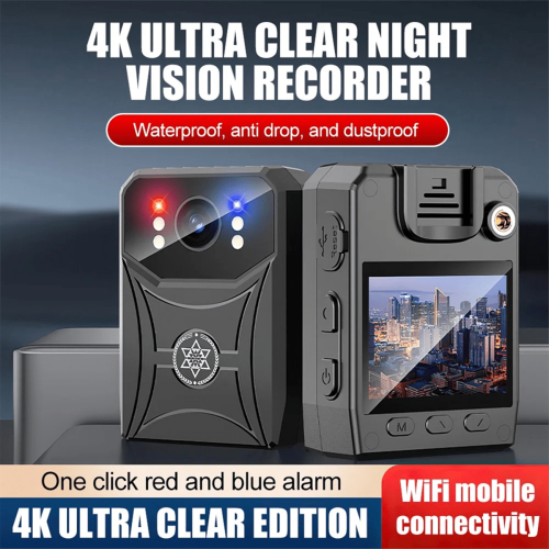 Ceamara Coirp Mini Póilíní 4K IR Radharc Oíche WiFi 1