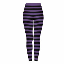 Gestreepte Halloween-yogabroek voor dames – Zachte, geborstelde legging van melkzijde, elastisch, sportief, plus size S-3XL, meerkleurig