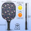 Σετ κουπιών Pickleball από fiberglass με λουλούδια, 2 μπάλες και τσάντα – Συμβατό με 4