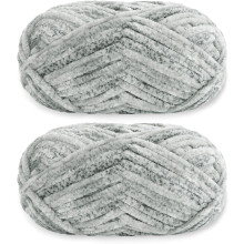 2x100g Velvet Fuzzy Yarn for Crochet & Knitting – Plush, Chunky, Lustrous Chenille Blanket Yarn