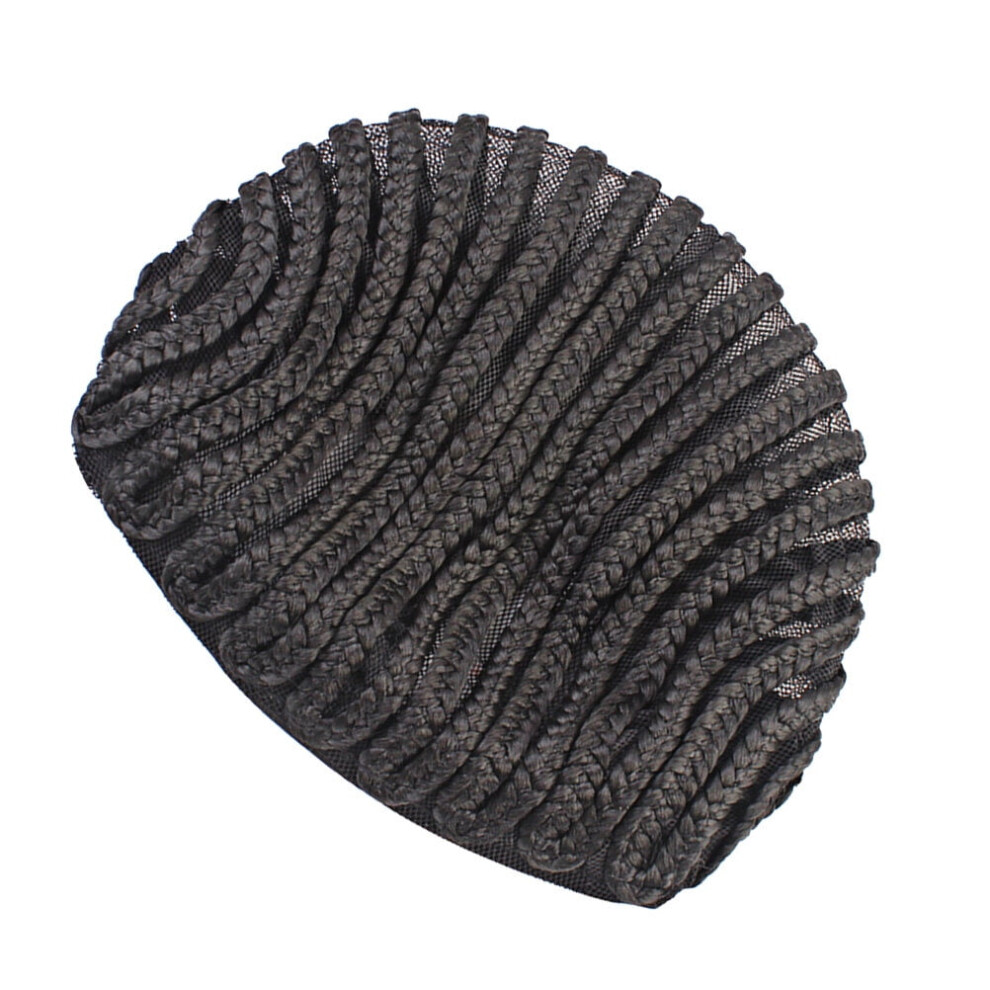 GOOHOCHY black crochet wig caps for braiding 2 pcs