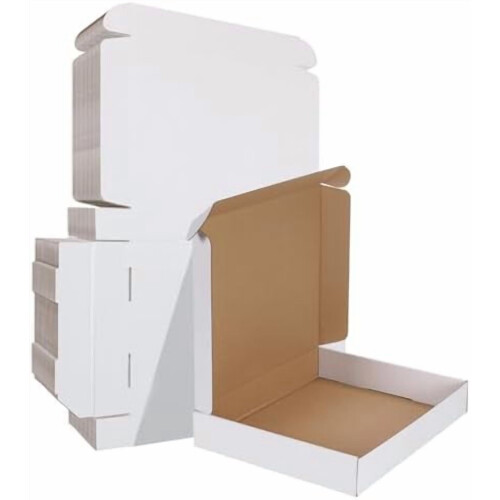25-pack, vit wellpapplåda med brevlåda, 30x25x5 cm