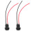 2Pcs Bulb Socket Extension for Car Owners Prevent Loosening Round Shape 1