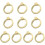 Solid Brass Drawer Pulls Brushed Gold 10 pcs 1