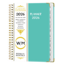 A5 Planner Notebook2026, angol nyelvű ütemterv-szervező elválasztó lapokkal, spirálkötésű naptár irodai otthonra, január-december