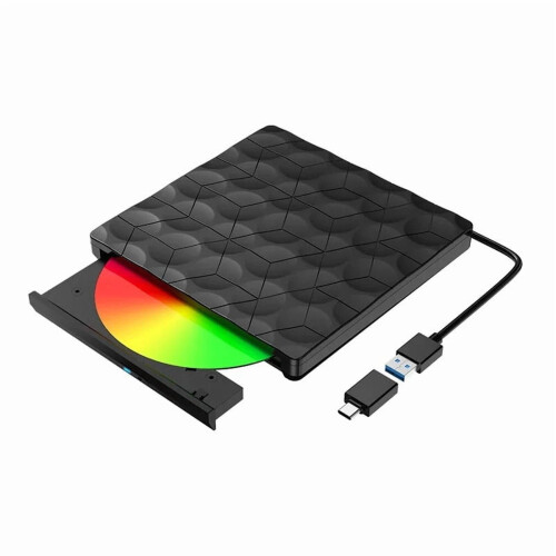 Εξωτερική συσκευή αναπαραγωγής DVD USB3.0 Type-C CD VCD Burner and Reader Media Players Βίντεο, Εύχρηστο