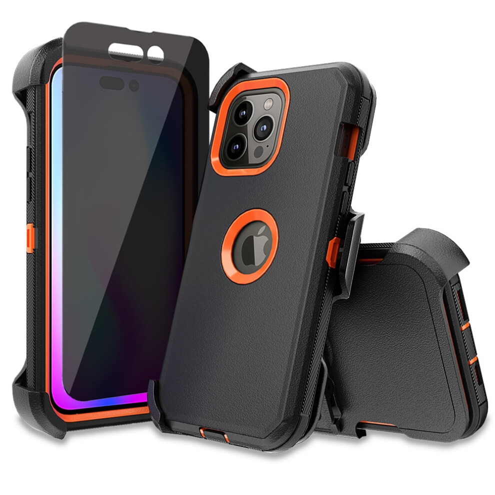 Xhy Iphone 14 Pro Case With Belt Clip, Privacy Screen Protector, Military-Grade Rugged Armor – Compatible With Iphone 14 Pro (6.1", 2022) – 9558633742145
