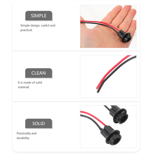 2Pcs Bulb Socket Extension for Car Owners Prevent Loosening Round Shape 2