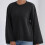 Pull à manches évasées pour femme, coupe ample, en maille acrylique 2