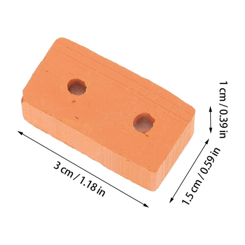 50 Stück rote Mini-Bausteine aus Ton 2