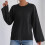 Pull à manches évasées pour femme, coupe ample, en maille acrylique 5