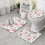3-teiliges Badezimmerteppich-Set mit Blumenmuster 1