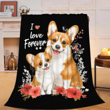 Κουβέρτα μικροϊνών με εκτύπωση Corgi