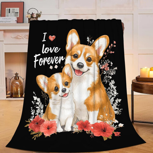 Κουβέρτα μικροϊνών με εκτύπωση Corgi
