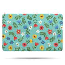 Pioneer Flower Badezimmerteppich mit Blumenmuster, rutschfeste Mikrofasermatte mit Gummirückseite, weiche Badewannen-/Duschmatte (51 x 81 cm).