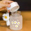 Wasserflasche aus Glas mit Gänseblümchenmuster, 350 ml 4