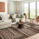 Vintage γεωμετρικό χαλί patchwork καφέ 5x7 πόδια 8