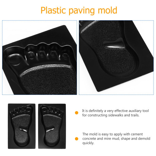 2Pcs Plastic Pavement Mold for Concrete Shaping Regular Patterns and Lines 17.68X10.61X1.18in 1