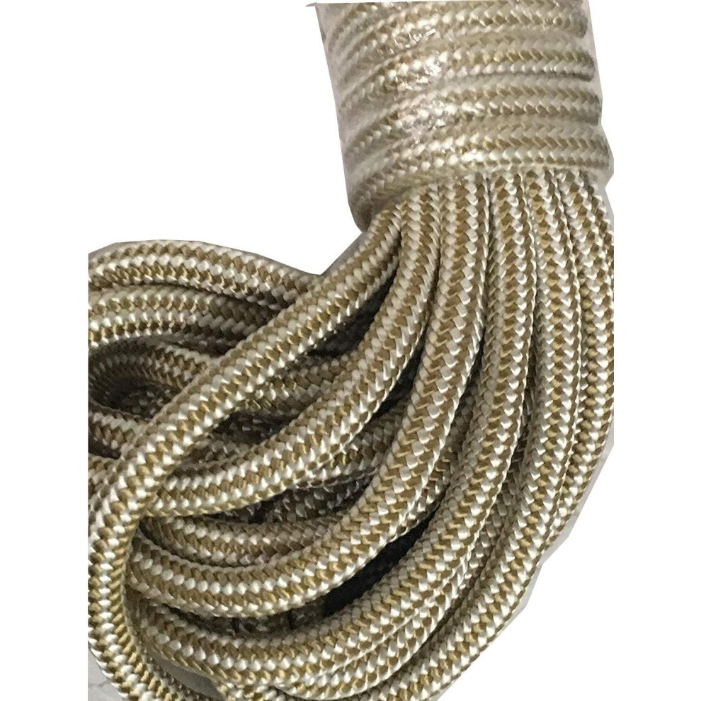 Double Braid Nylon Rope Gold 1/2 Inch By 50 Feet 9485826283164