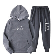 Sweatsuit For Women 2 Pieces Set Sports Casual Coat Long Pants Hooded Sweatshirts Tops Pants Set Long Sleeve Hooded Set Sport Outfits Set,Dark Gray