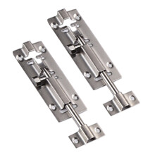 2Pcs Stainless Steel Security Interior Exterior Door Window Latch Sliding Lock Barrel Slide Bolt Gate Lock Hasp,【304】 4 inches