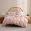 Σετ παπλωματοθήκης Dusty Pink, διπλό μέγεθος, παιδική παπλωματοθήκη 2 τεμαχίων από 1