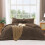 Full Size Comforter Set Chocolate Brown 3 pcs 5