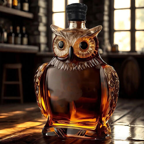 Καράφα Ουίσκι BiFandian Owl, Μοναδικό Μπουκάλι Ουίσκι με Ζωάκι Κουκουβάγιας,
