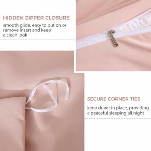 Σετ παπλωματοθήκης Dusty Pink, διπλό μέγεθος, παιδική παπλωματοθήκη 2 τεμαχίων από 2