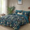 Σετ παπλωμάτων Peacock Blue Floral Queen 7 τεμαχίων 2