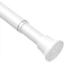 Lot de 2 tringles à rideaux à ressort noires, réglables de 45 à 90 cm, sans perçage, compatibles avec portes, fenêtres et placards.