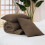 Full Size Comforter Set Chocolate Brown 3 pcs 6