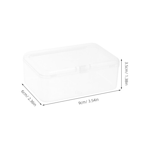 ULTNICE Transparent Small Storage Box Plastic 1Pack 3.5x6x9In 1