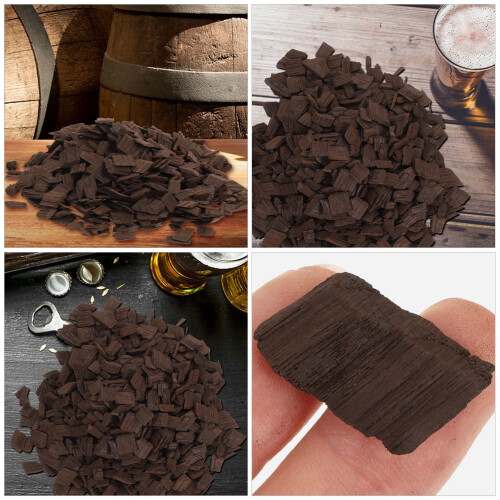 Pacote com 2 conjuntos de lascas de carvalho de 1,50 x 0,60 x 0,08 polegadas para fabricação caseira de cerveja. 1