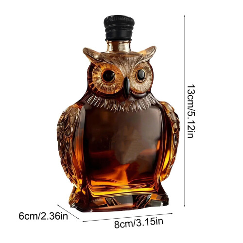 Καράφα Ουίσκι BiFandian Owl, Μοναδικό Μπουκάλι Ουίσκι με Ζωάκι Κουκουβάγιας, 2